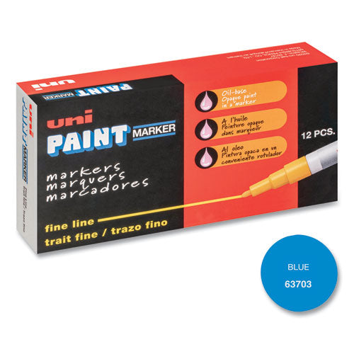 uni-Paint Permanent Marker, Fine Bullet Tip, Blue 63703