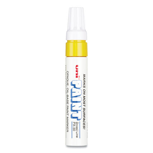 uni-Paint Permanent Marker, Broad Chisel Tip, Yellow 63735