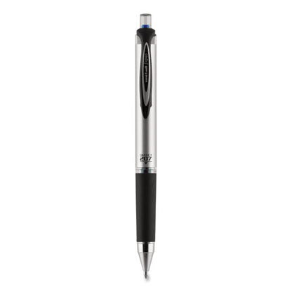 Uni-ball 207 Impact Gel Pen, Retractable, Bold 1 mm, Blue Ink, Black-Blue Barrel 65871