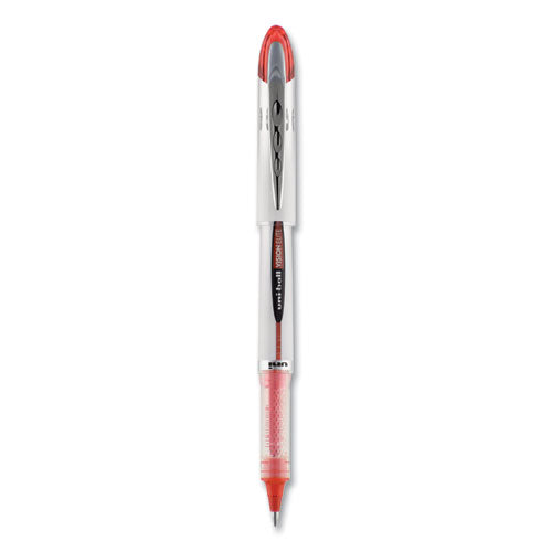 Uni-ball VISION ELITE Roller Ball Pen, Stick, Bold 0.8 mm, Red Ink, White-Red Barrel 69023