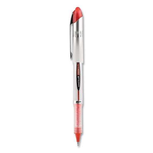 Uni-ball VISION ELITE Roller Ball Pen, Stick, Bold 0.8 mm, Red Ink, White-Red Barrel 69023
