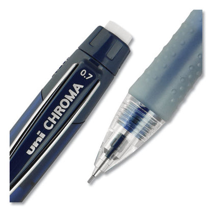 Uni-ball Chroma Mechanical Pencil, 0.7 mm, HB (#2), Black Lead, Cobalt Barrel, Dozen 70134