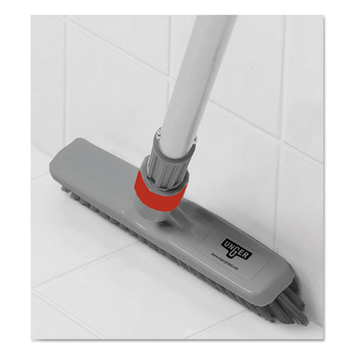 Unger SmartColor Swivel Corner Brush, 8 2-3", Gray Handle CB20G