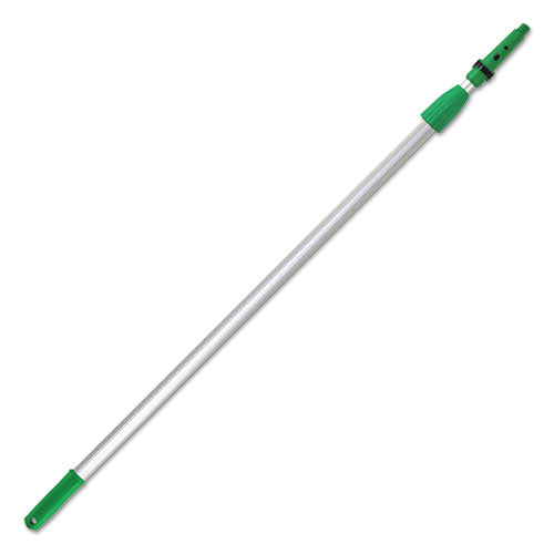 Unger Opti-Loc Extension Pole, 4 ft, Two Sections, Green-Silver EZ120