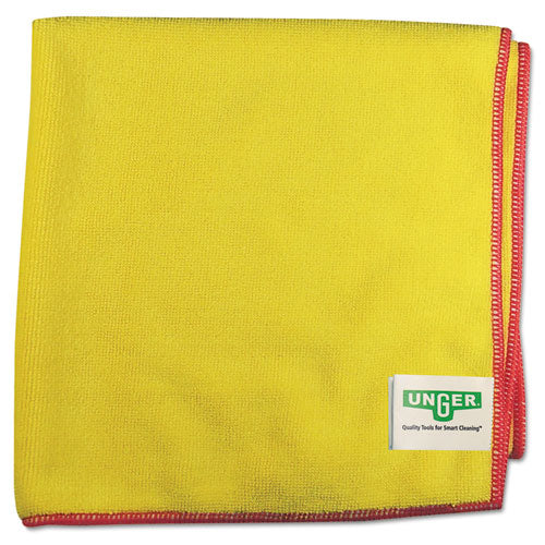 Unger SmartColor MicroWipes 4000, Heavy-Duty, 16 x 15, Yellow-Red, 10-Case MF40Y