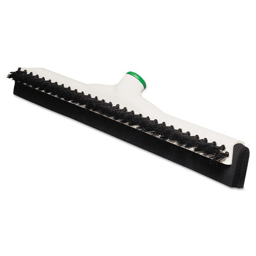 Unger Sanitary Brush w-Squeegee, 18" Brush, Moss Handle PB45A