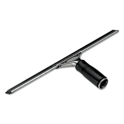 Unger Pro Stainless Steel Window Squeegee, 18" Wide Blade, Black Rubber PR450