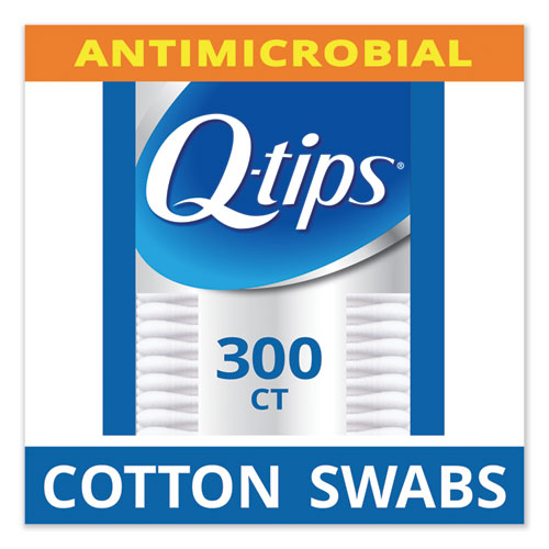 Q-tips Cotton Swabs, Antibacterial, 300-Pack, 12-Carton 17900CT