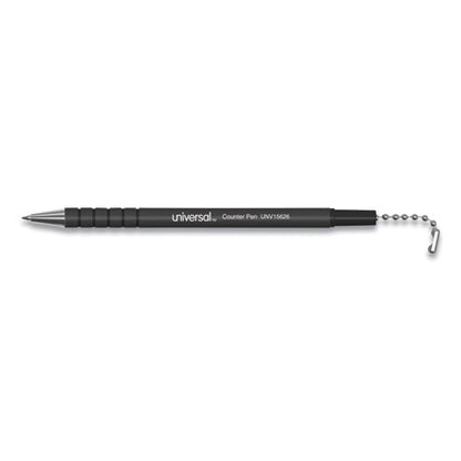 Universal Ballpoint Counter Pen, Medium 1 mm, Black Ink, Black UNV15625