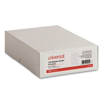 Universal Deluxe Tyvek Envelopes, #1, Square Flap, Self-Adhesive Closure, 6 x 9, White, 100-Box UNV19005