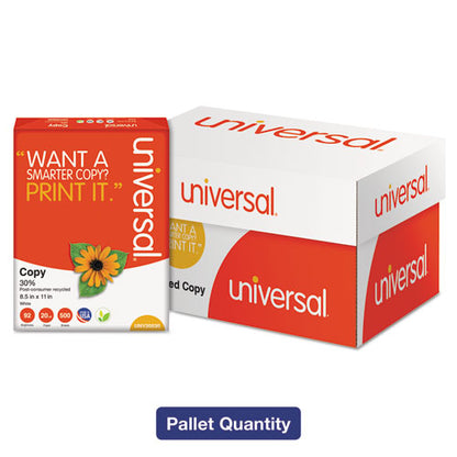 Universal 30% Recycled Copy Paper 92 Bright 20lb 8.5 X 11 White (200,000 Sheets) 20030