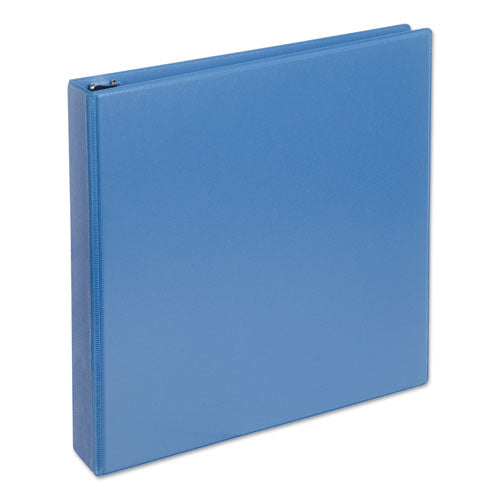 Universal Deluxe Round Ring View Binder, 3 Rings, 1.5" Capacity, 11 x 8.5, Light Blue UNV20723