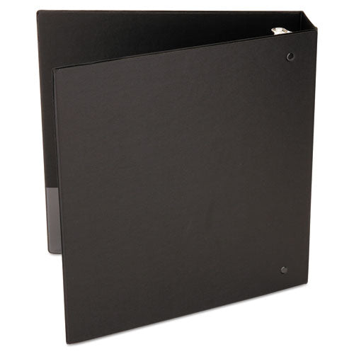 Universal Deluxe Non-View D-Ring Binder with Label Holder, 3 Rings, 2" Capacity, 11 x 8.5, Black UNV20781