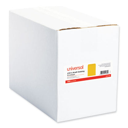 Universal Catalog Envelope, #10 1-2, Square Flap, Gummed Closure, 9 x 12, Brown Kraft, 250-Box UNV41165