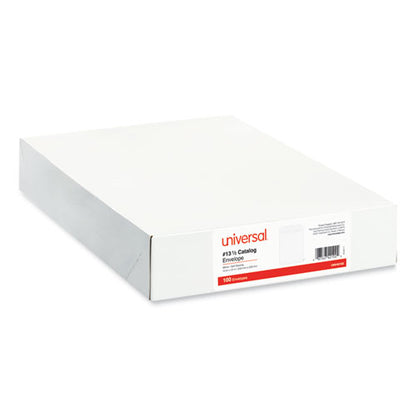 Universal Self-Stick Open-End Catalog Envelope, #13 1-2, Square Flap, Self-Adhesive Closure, 10 x 13, White, 100-Box UNV42102