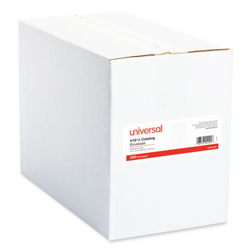 Universal Catalog Envelope, #10 1-2, Square Flap, Gummed Closure, 9 x 12, White, 250-Box UNV44104