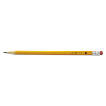 Universal Woodcase #2 HB Yellow Barrel Pencils With Eraser (144 Count) UNV55144