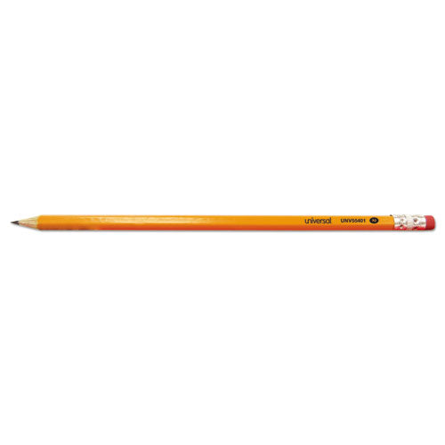 Universal Pre-Sharpened Woodcase #2 HB Yellow Barrel Pencils With Eraser (24 Count) UNV55401