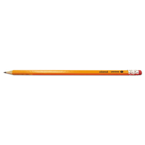 Universal Pre-Sharpened Woodcase #2 HB Yellow Barrel Pencils With Eraser (72 Count) UNV55402