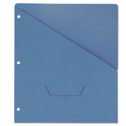 Universal Slash-Cut Pockets for Three-Ring Binders, Jacket, Letter, 11 Pt., White, 10-Pack UNV61687