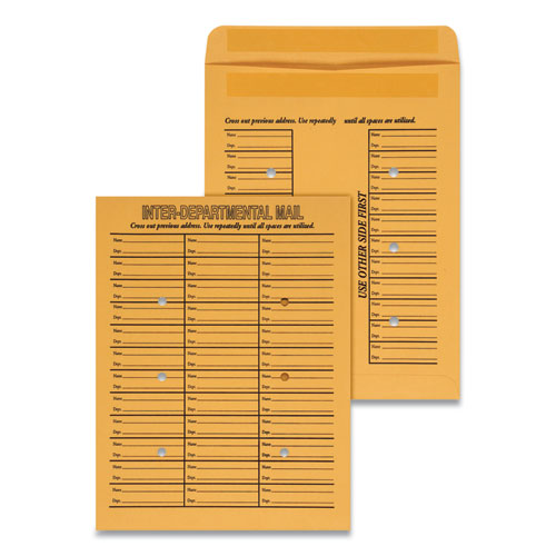 Universal Deluxe Interoffice Press and Seal Envelopes, #97, Two-Sided Three-Column Format, 10 x 13, Brown Kraft, 100-Box UNV63570