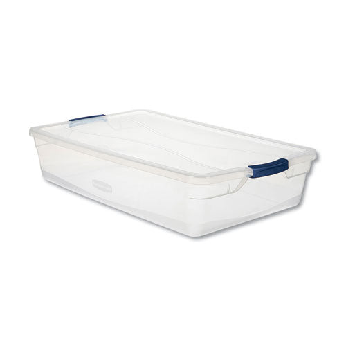 Rubbermaid Clever Store Basic Latch-Lid Container, 41 qt, 17.75" x 29" x 6.13", Clear RMCC410001