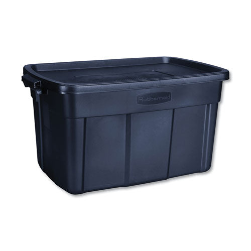 Rubbermaid Roughneck Storage Box, 31 gal, 20.4" x 32.3" x 16.7", Dark Indigo Metallic RMRT310000
