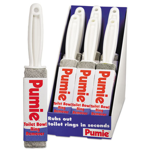 Pumie Toilet Bowl Ring Remover with Handle, 1.25 x 5, Gray, 6-Carton JAN-6