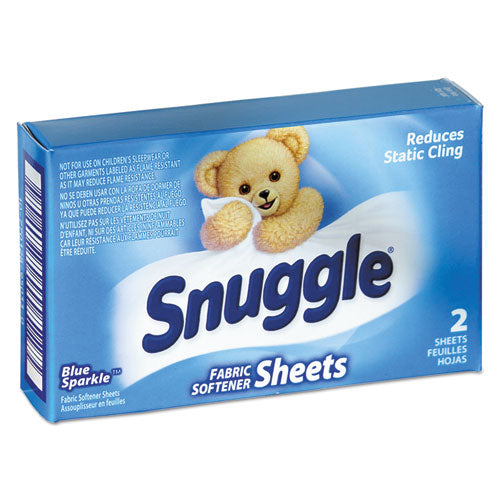 Snuggle Vend-Design Fabric Softener Sheets, Blue Sparkle, 2 Sheets-Box, 100 Boxes-Carton VEN 2979929