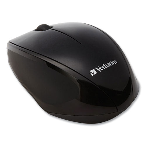 Verbatim Wireless Notebook Multi-Trac Blue LED Mouse, 2.4 GHz Frequency-32.8 ft Wireless Range, Left-Right Hand Use, Black 97992