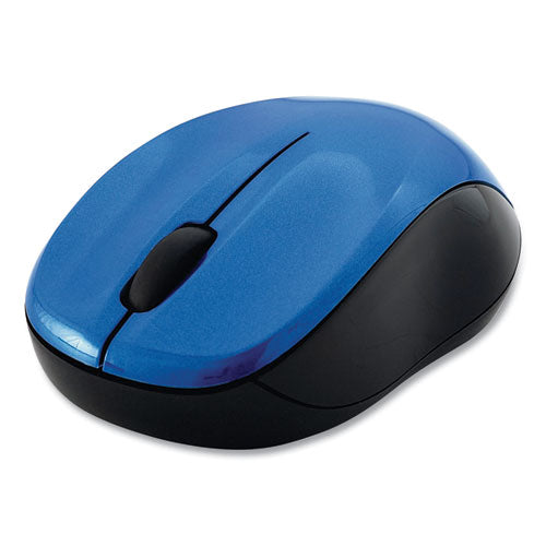 Verbatim Silent Wireless Blue LED Mouse, 2.4 GHz Frequency-32.8 ft Wireless Range, Left-Right Hand Use, Blue 99770