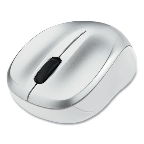 Verbatim Silent Wireless Blue LED Mouse, 2.4 GHz Frequency-32.8 ft Wireless Range, Left-Right Hand Use, Silver 99777
