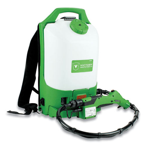 Victory Innovations Co Professional Cordless Electrostatic Backpack Sprayer, 2.25 gal, 48" Hose, Green-Translucent White-Black VP300ES
