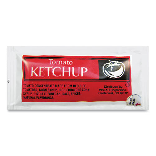 Vistar Condiment Packets, Ketchup, 0.25 oz Packet, 200-Carton BFSVENL024