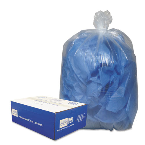 Classic Clear Linear Low-Density Can Liners, 10 gal, 0.6 mil, 24" x 23", Clear, 500-Carton WEBBC24