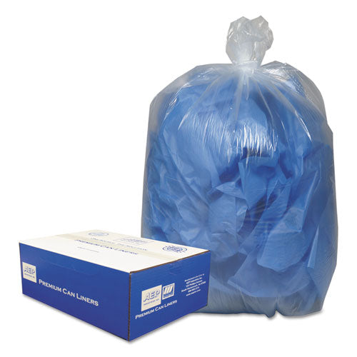 Classic Clear Linear Low-Density Can Liners, 60 gal, 0.9 mil, 38" x 58", Clear, 100-Carton WEBBC60