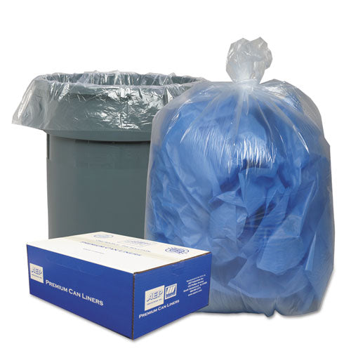 Classic Clear Linear Low-Density Can Liners, 56 gal, 0.9 mil, 43" x 47", Clear, 100-Carton WEBWRMC48