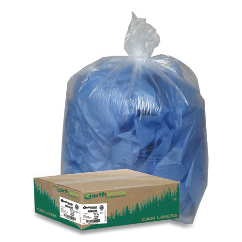 Earthsense Commercial Linear Low Density Clear Recycled Can Liners, 23 gal, 1.25 mil, 28.5" x 43", Clear, 150-Carton RNW4310C