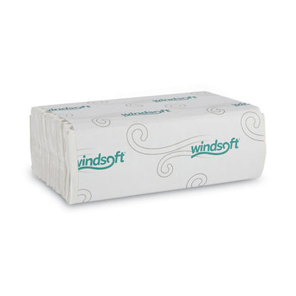 Windsoft C-Fold Paper Towels, 1 Ply, 10.2 x 13.25, White, 200-Pack, 12 Packs-Carton 101C