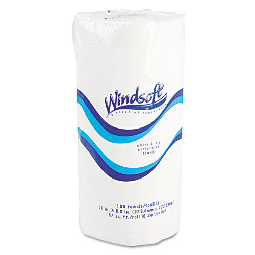 Windsoft Kitchen Roll Towels 2-Ply White 85 Sheets (30 Rolls) 122085CTB