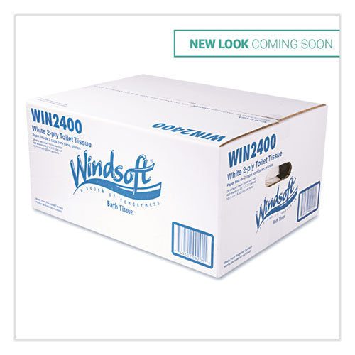 Windsoft Bath Toilet Tissue Paper 2 Ply 400 Sheets White (24 Pack) 413476