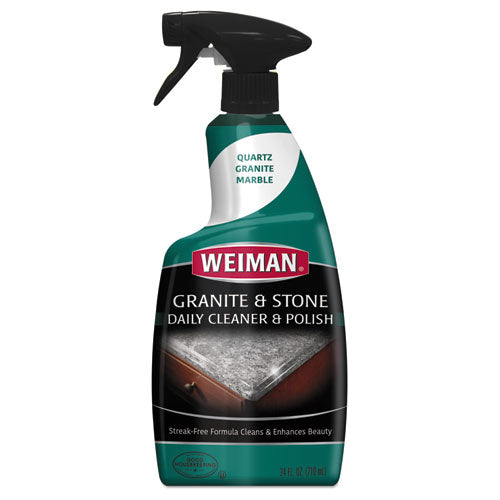 Weiman Granite Cleaner and Polish, Citrus Scent, 24 oz Spray Bottle, 6-Carton 109