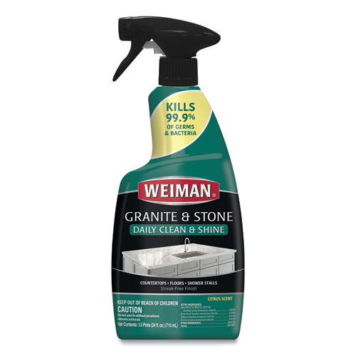 Weiman Granite Cleaner and Polish, Citrus Scent, 24 oz Spray Bottle 109EA