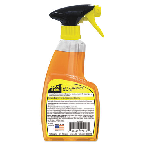 Goo Gone Spray Gel Cleaner, Citrus Scent, 12 oz Spray Bottle, 6-Carton 2096