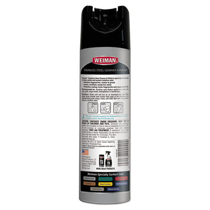 Weiman Stainless Steel Cleaner and Polish, 17 oz Aerosol Spray 49A