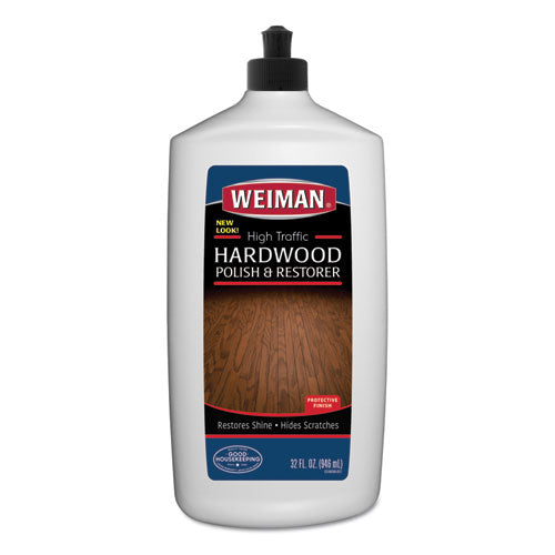 Weiman High Traffic Hardwood Polish and Restorer, 32 oz Squeeze Bottle 523EA