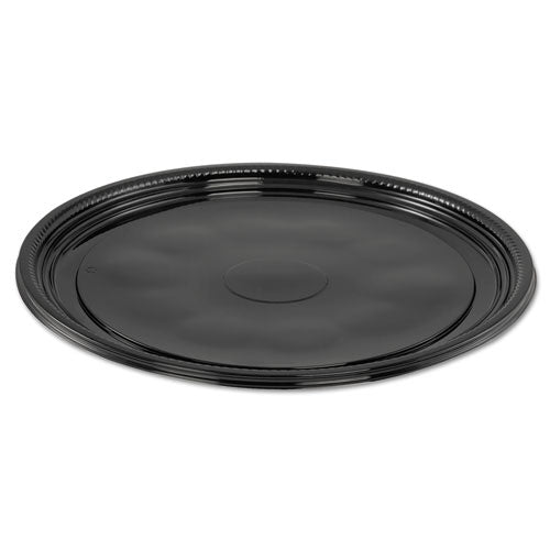WNA Caterline Casuals Thermoformed Platters, 12" Diameter, Black. 25-Carton WNA A512PBL
