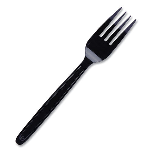 WNA Cutlery for Cutlerease Dispensing System, Fork, 6", Black, 960-Box CEASEFK960BL