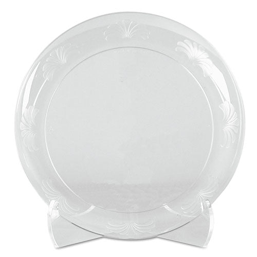 WNA Designerware Plates, Plastic, 6" dia, Clear, 18-Pack, 10 Packs-Carton WNA DWP6180