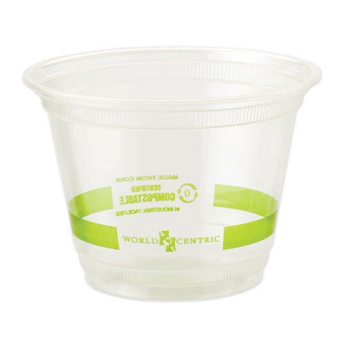 World Centric PLA Clear Cold Cups, 9 oz, Clear, 1,000-Carton CPCS9Q